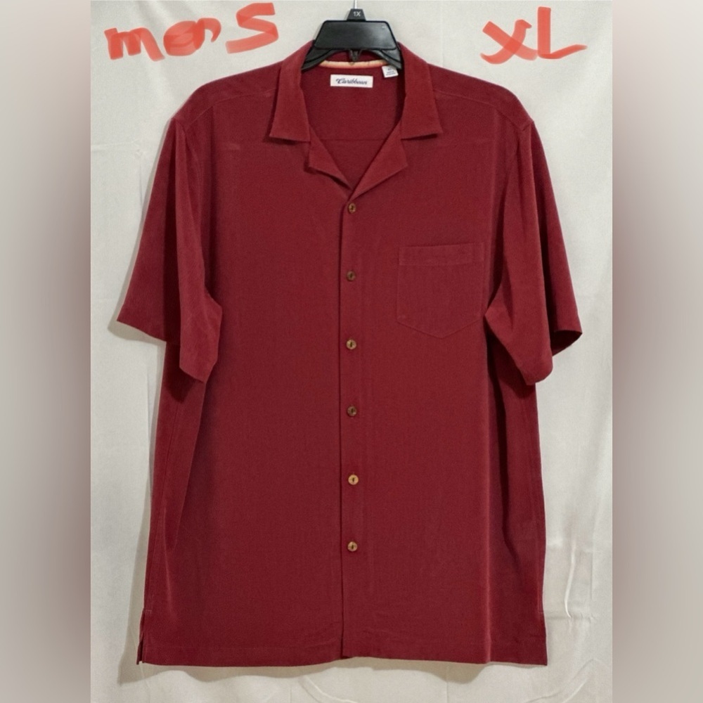 MENS DARK BURGUNDY BUTTON DOWN SHIRT